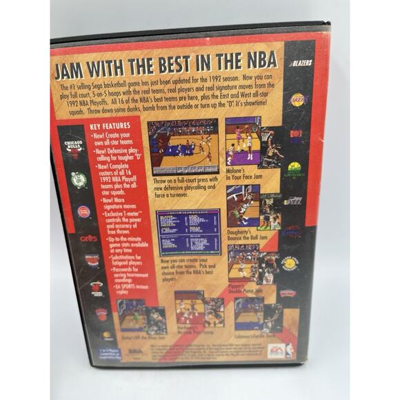 Bulls vs. Blazers and the NBA Playoffs (Sega Genesis, 1993) No Manual- Tested - Picture 3 of 8
